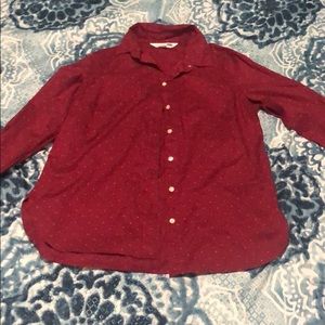Burgundy Old Navy Button Up Shirt